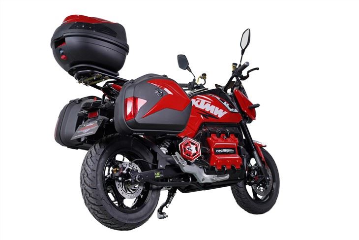 Electric Dual Sport Motorcycle With Boxes