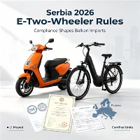ताज़ी बिक्री! सर्बिया 2026 नए विनियमन के लिए ईईसी प्रमाणित एल1ई मोपेड तैयार स...